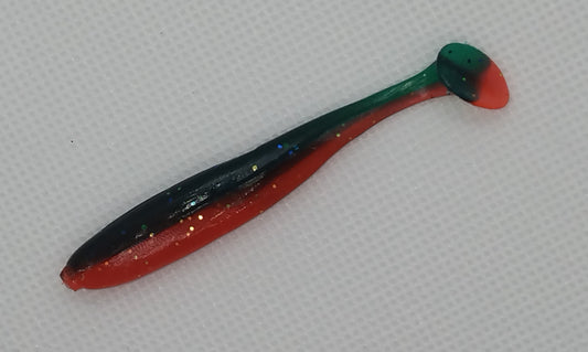 Paddle Tail Shad - Midnight/Cherry