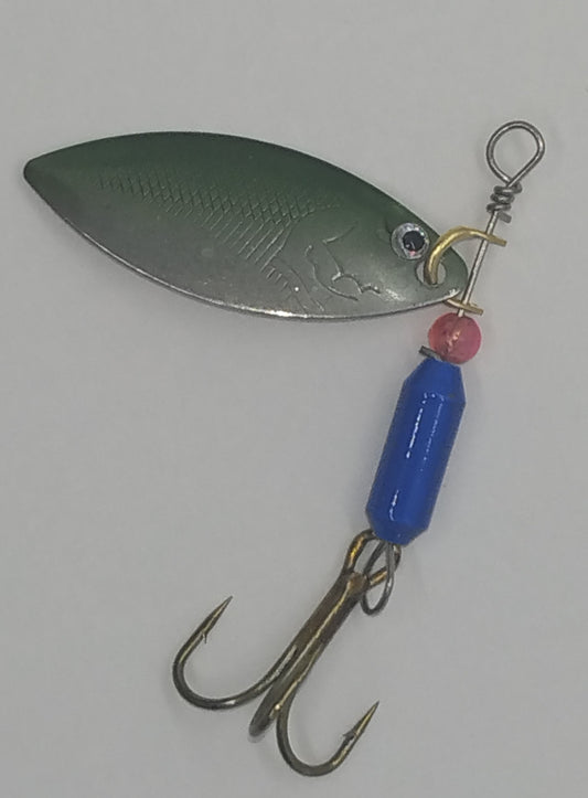 In-Line Spinner -Fish Head Green/Silver