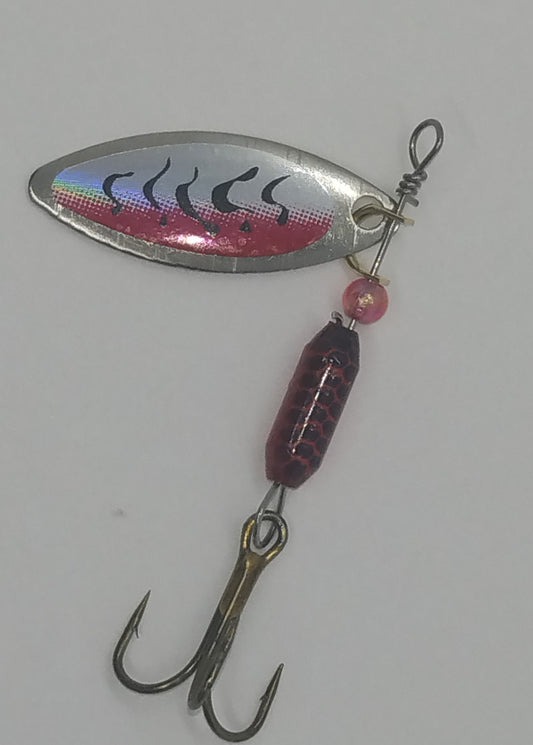 In-Line Spinner -Red Zebra