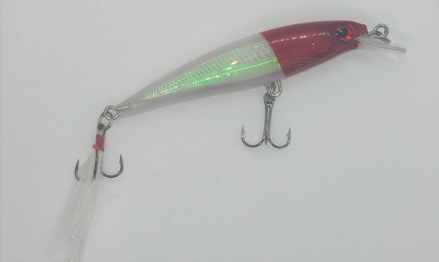 Minnow - Bomber With Flash Feather Teaser Tail