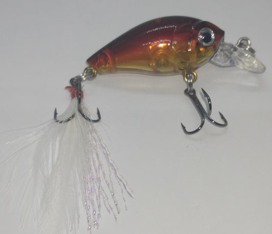 Translucent Crank Bait -Black Back With Tail