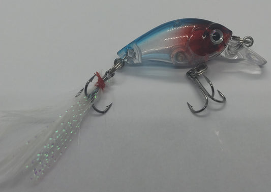 Translucent Crank Bait -Patriot With Tail