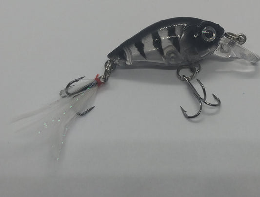 Translucent Crank Bait -Black Tiger With Tail